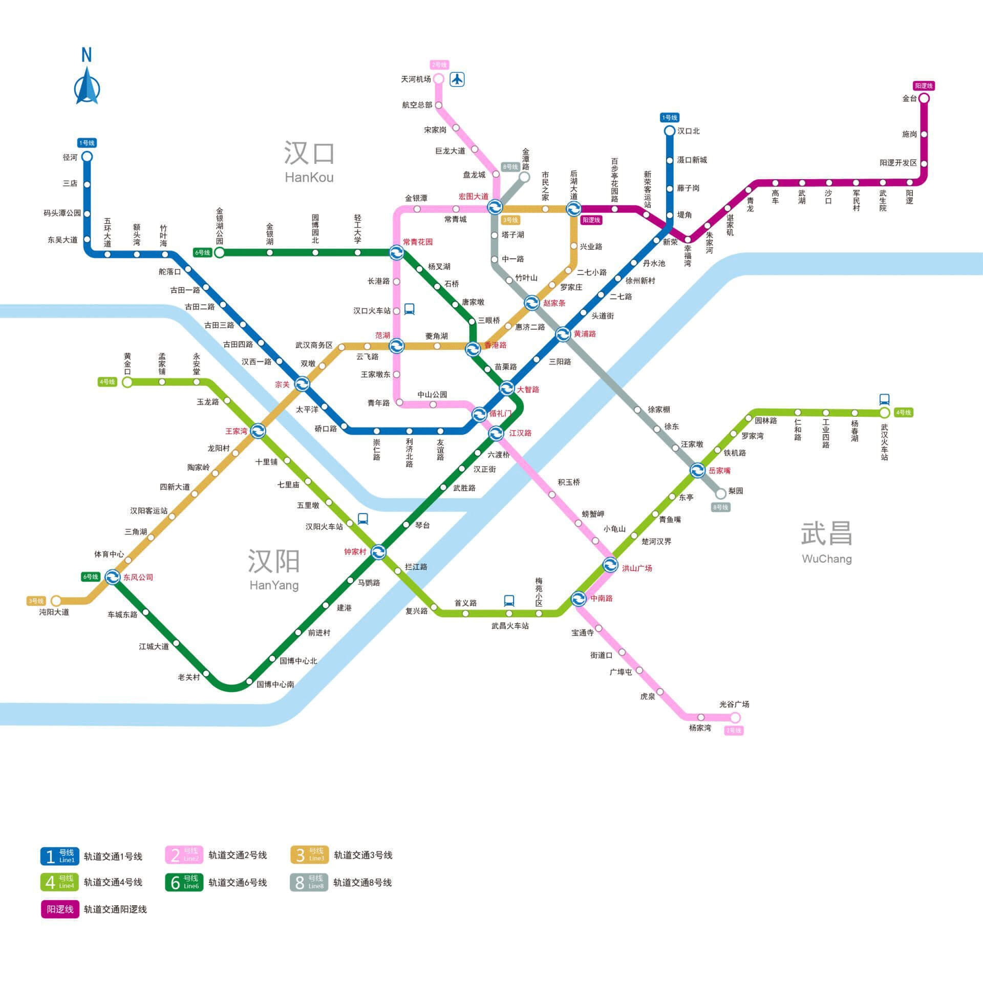武汉地铁运营线路图图片